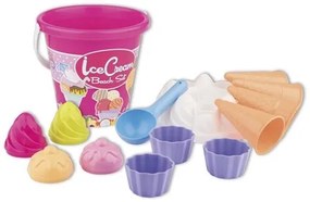 Fagylalt és cup cake homokkészlet, rózsaszín