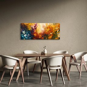 Kép - Absztrakt festmény a virágokról (120x50 cm)