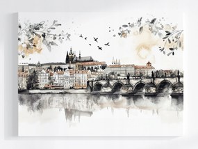 Poszter Város Panoráma Prága Károly Híd 80x60