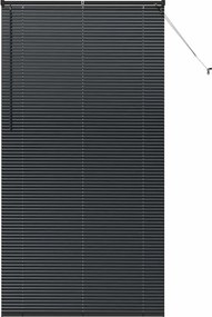 vidaXL Zsalugáter Redőnyök Fekete 220 x 110 cm Alumínium