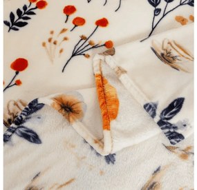 Mikroplüss pléd PAPAVA, krémszínű Méret: 200 x 220 cm