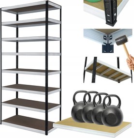 Tárolószekrény fém állvány Helios 270x100x45cm 8Px400kg Magas Erős