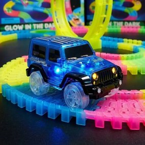 Zaparkorun Kisautó világító autópályához - 6 cm széles - piros