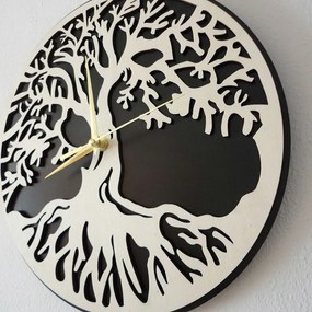Fából készült falióra életfa - LIVSTIDE