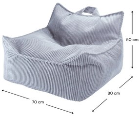 Kék kordbársony gyerek babzsákfotel Chair – Wigiwama