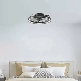 Aigostar - LED Dimmelhető mennyezeti ventilátor LED/40W/230V 2700-6500K + távirányító fekete
