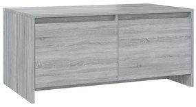 Szürke sonoma szerelt fa dohányzóasztal 90x50x41,5 cm
