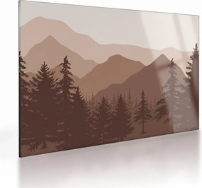Üveg kép - Barna hegyek N⁰2 (70x50 cm)
