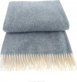 Gyapjú takaró rojtokkal 150x200 Diagonal új-zélandi gyapjú hamu