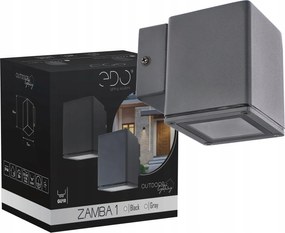 Edo Kültéri fali lámpa Zamba 1 Homlokzati 2xGU10 Grafit IP44