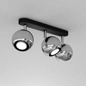 Spotlámpa COMET 3xGU10/8W/230V fekete/fényes króm