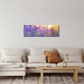 Kép - Levendula (órával) (90x30 cm)