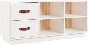 vidaXL fehér tömör fenyőfa cipőtároló pad 100 x 34 x 45 cm