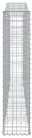 8 db íves horganyzott vas gabion kosár 400x30x140/160 cm
