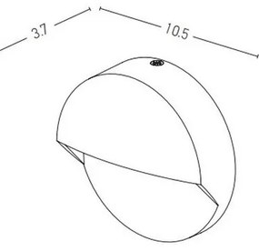Zambelis E294 - LED Kültéri lépcsőmegvilágító LED/2W/230V IP65 antracit