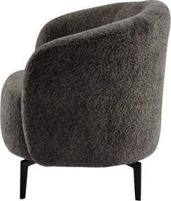 Fotel, szürkésbarna Taupe/fekete, PRESO