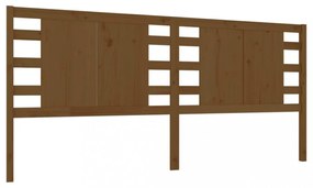 mézbarna tömör fenyőfa fejtámla 126 x 4 x 100 cm