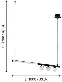 Eglo 99376 - LED Csillár zsinóron PHIANEROS LED/22W/230V