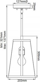 Feiss HARROW FE-HARROW-P-S Függőlámpa 1x60W/E27