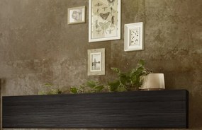 CITY egyajtós fali szekrény, felfelé ajtóval, fekete, laminált vázzal és előlapokkal