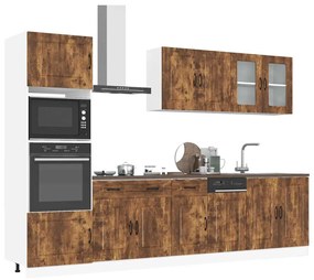 vidaXL 7 részes konyhaszekrény szett Kalmar füstölt tölgy műszaki fa