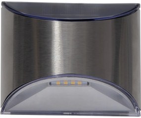 Wally 2 db napelemes rozsdamentes fali LED lámpa, magasság 8 cm - Star Trading