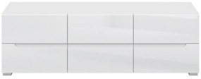 TV asztal Yuko (fényes fehér). Akció -18%. 1053392