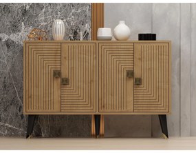 Konzolasztal Ahart - Sapphire Oak, Arany