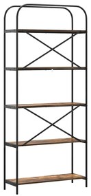 Könyvespolc Füstölt tölgy 80 x 30 x 183 cm Faanyag