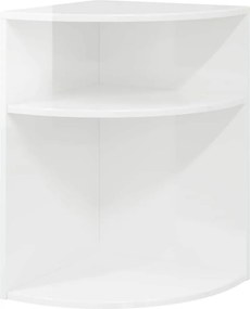vidaXL Végasztal Magas Fényű Fehér 39,7 x 39,7 x 60 cm Faanyag