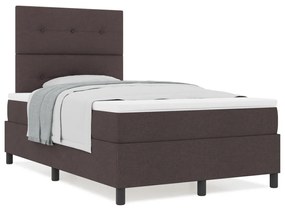 Box Spring Ágy Matrac Sötétbarna Kicsi Franciaágy Szövet