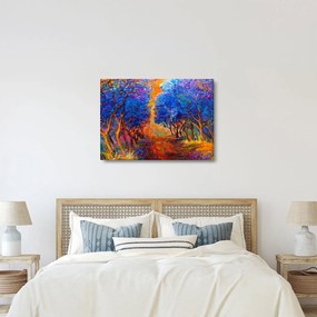 Kép - őszi fa koronák, modern impresszionizmus (70x50 cm)