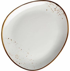 Mäser Ovális tányér Pintar Fehér barna pöttyök 29x 26 cm, L
