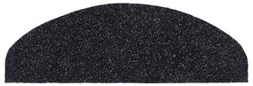 vidaXL 30 db fekete öntapadó lépcsőszőnyeg 65x21x4 cm
