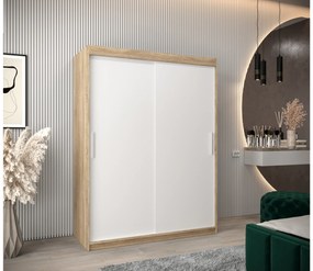 Ruhásszekrény 150 cm Toki (szonoma tölgy + matt fehér). 1064828