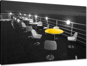 Vászonkép 90x60 Sárga dohányzóasztal