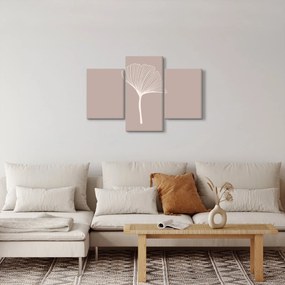Kép - Bézs színű levelek N⁰5 (90x60 cm)