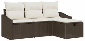 vidaXL Kanapé Szett párnával 4 pcs polirattan