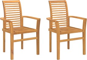 vidaXL Étkezőszék 4 pcs Barna 62 x 55 x 94 cm Tömör Teakfa