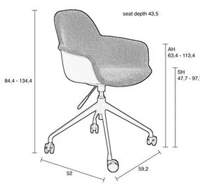 Albert Kuip karfás irodai design szék