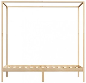 tömör fenyőfa baldachinos ágykeret 100 x 200 cm