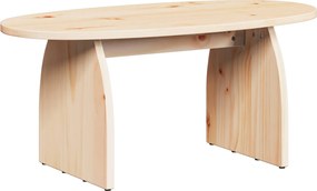 vidaXL Dohányzóasztal Barna 80 x 40 x 35 cm Tömör fenyőfa