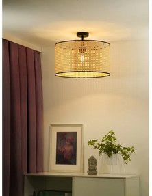 Duolla - Felületre szerelhető csillár ROLLER RATTAN 1xE27/15W/230V átm. 45 cm bézs/fekete