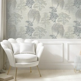 Arthouse Signature 1 Oriental Garden kék fa mintás papír tapéta – 909809