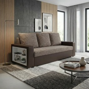 MILAN II Håromszemélyes kinyitható kanapé Barna/bronz
