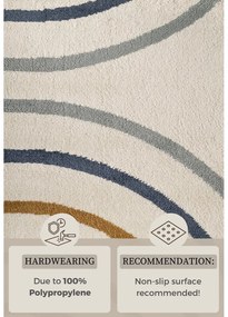 Krémszínű gyerek szőnyeg 120x170 cm Double Rainbow – Hanse Home