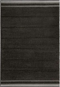 Antracit vastag shaggy szőnyeg nappaliba,boho mintás 200x290cm