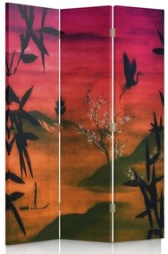 Gario Paraván Japán tájkép Méret: 110 x 170 cm, Kivitelezés: Klasszikus paraván