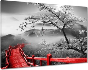 Vászonkép 100x70 Virágzó cseresznye Japán