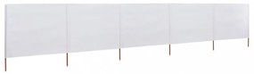homokfehér 5-paneles szövet szélfogó 600 x 120 cm